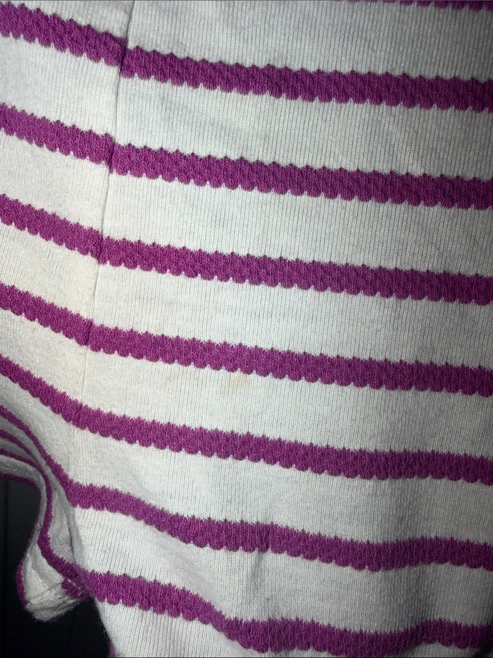 Girls' White & Purple Striped Cotton Tank Top and Shorts Set